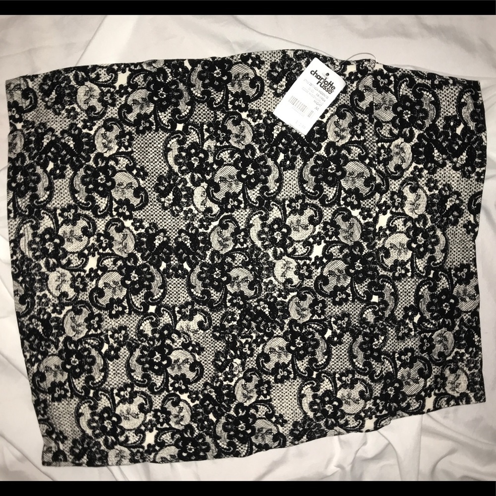 Charlotte Russe  paisley pattern pencil skirt